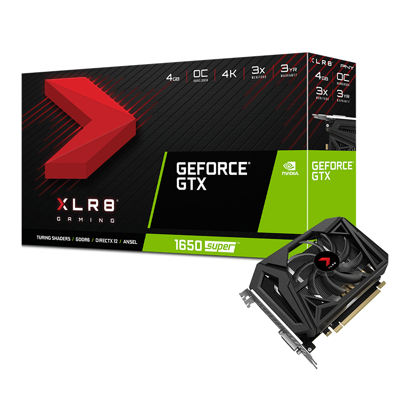 PNY GeForce GTX 1650 SUPER 4GB XLR8 Gaming Overclocked Edition