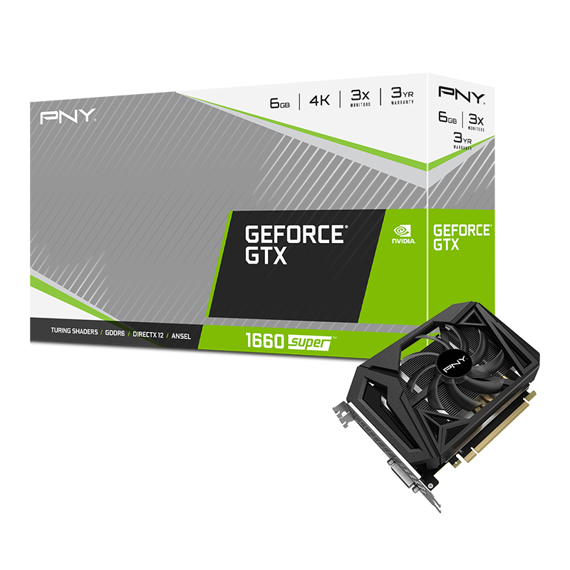 VGA PNY GeForce GTX 1660 SUPER 6GB Single Fan