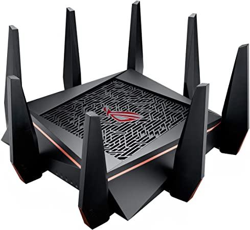 Amazon.com: ASUS ROG Rapture WiFi Gaming Router (GT-AC5300) - Tri Band Gigabit Wireless Router, Quad-Core CPU, WTFast Game Accelerator, 8 GB Ports, AiMesh Compatible, Included Lifetime Internet Security : Electronics