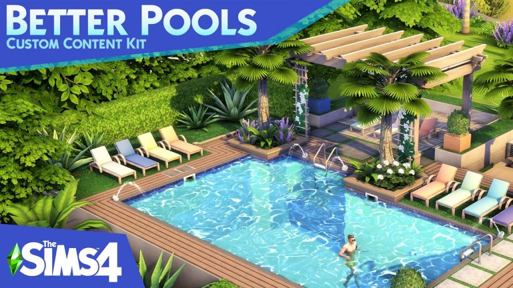 The Sims 4: BETTER POOLS CC KIT || Trailer & Overview - YouTube