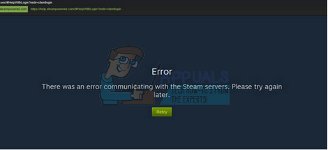 Fix: There was an error communicating with the steam servers - Appuals.com