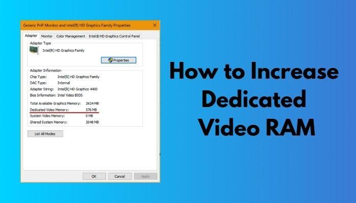 How To Increase Dedicated Video Ram Update 05/2024