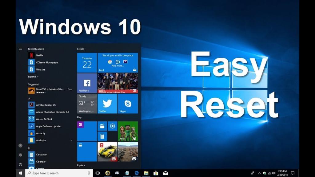 How to reset windows 10 laptop - How to Wipe a Computer Clean & Save Your Data - Free & Easy - YouTube