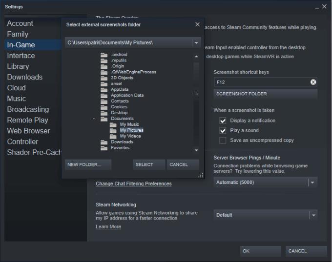 How to Find and Change the Steam Screenshot Folder