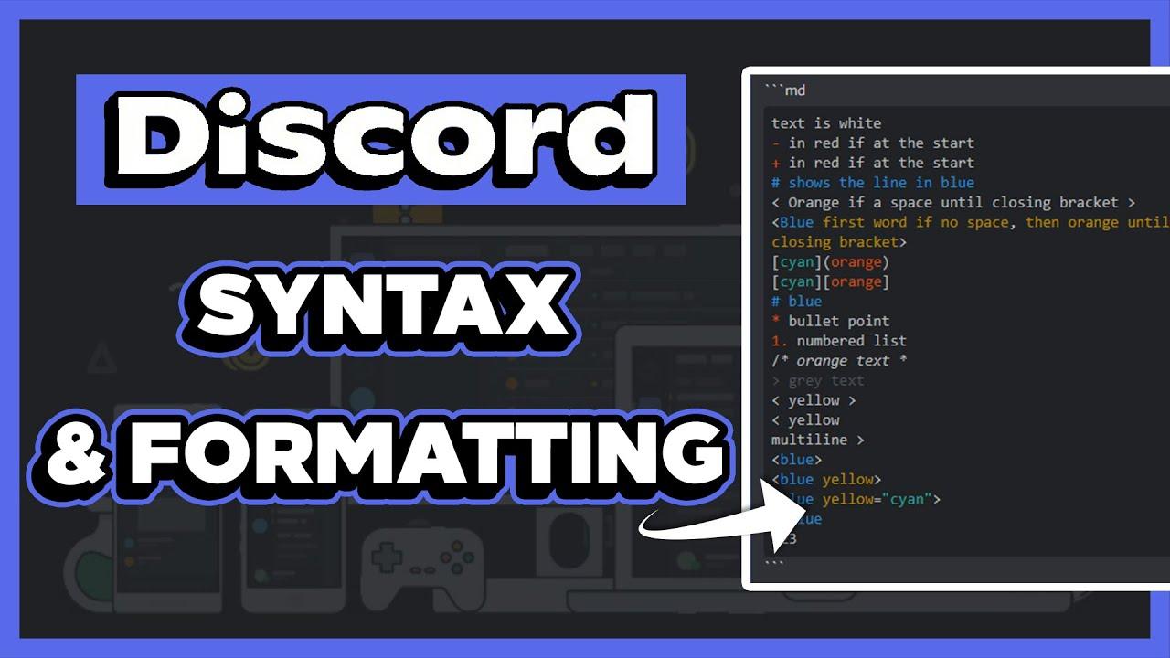Discord Markdown 101 | Text Formatting & Syntax Guide - YouTube